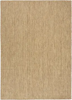 4' X 6' Natural Geometric Indoor Outdoor Area Rug