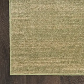 5' X 7' Green And Gold Abstract Indoor Outdoor Area Rug