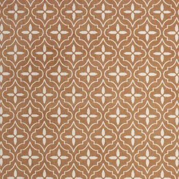5' X 7' Copper Geometric Indoor Outdoor Area Rug