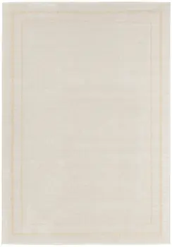 5' X 7' Ivory And Gold Indoor Outdoor Area Rug