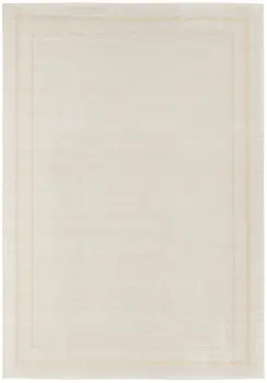 5' X 7' Ivory And Gold Indoor Outdoor Area Rug