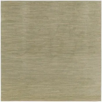 7' Green And Gold Square Abstract Indoor Outdoor Area Rug
