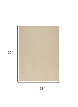 8' X 10' Natural Geometric Indoor Outdoor Area Rug