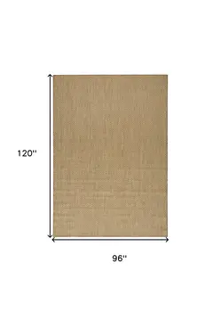 8' X 10' Tan Geometric Indoor Outdoor Area Rug