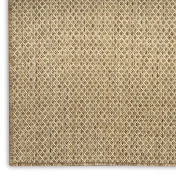 8' X 10' Tan Geometric Indoor Outdoor Area Rug