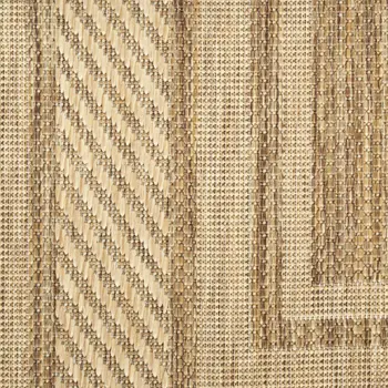 8' Natural Geometric Indoor Outdoor Runner Rug