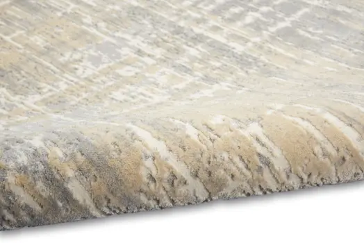 3' X 5' Gray Abstract Power Loom Area Rug