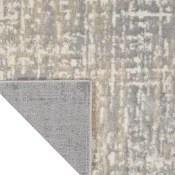 3' X 5' Gray Abstract Power Loom Area Rug