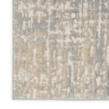 3' X 5' Gray Abstract Power Loom Area Rug
