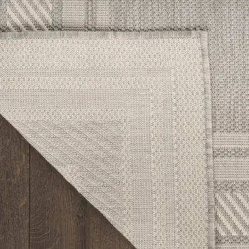 5' X 7' Gray Geometric Indoor Outdoor Area Rug
