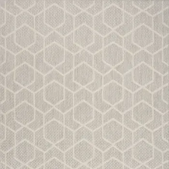 5' X 7' Gray And Beige Geometric Indoor Outdoor Area Rug