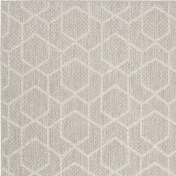 5' X 7' Gray And Beige Geometric Indoor Outdoor Area Rug