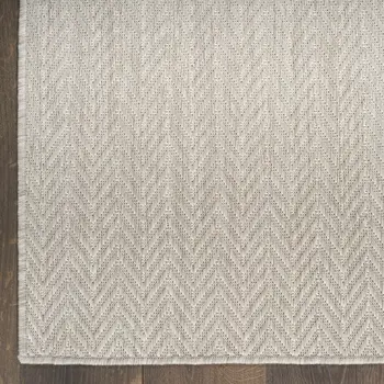 5' X 7' Gray Geometric Indoor Outdoor Area Rug