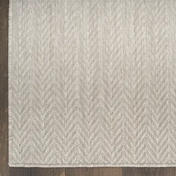 5' X 7' Gray Geometric Indoor Outdoor Area Rug