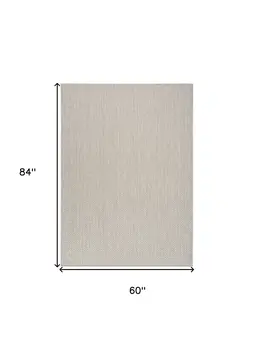 5' X 7' Gray Geometric Indoor Outdoor Area Rug
