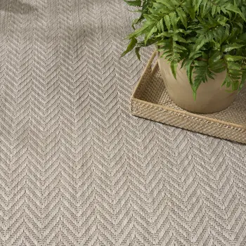 5' X 7' Gray Geometric Indoor Outdoor Area Rug