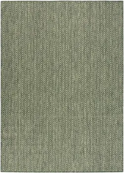 5' X 7' Green Geometric Indoor Outdoor Area Rug