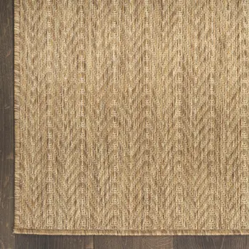 5' X 7' Natural Geometric Indoor Outdoor Area Rug