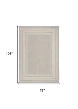 6' X 9' Gray Geometric Indoor Outdoor Area Rug