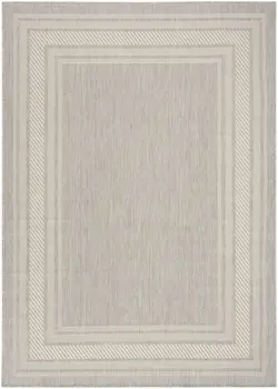6' X 9' Gray Geometric Indoor Outdoor Area Rug