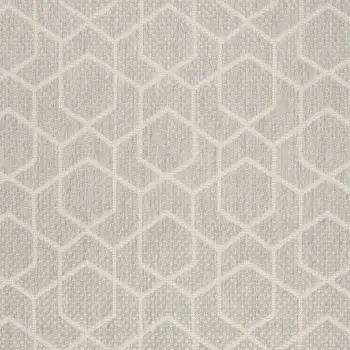 6' X 9' Gray And Ivory Geometric Indoor Outdoor Area Rug