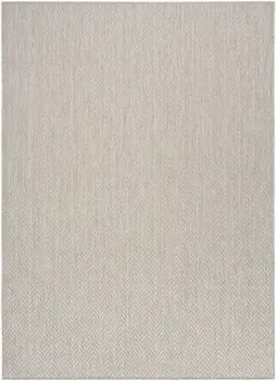 6' X 9' Gray Geometric Indoor Outdoor Area Rug