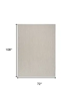 6' X 9' Gray Geometric Indoor Outdoor Area Rug
