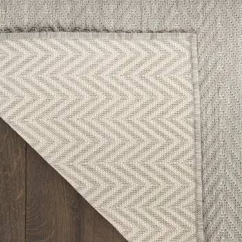 6' X 9' Gray Geometric Indoor Outdoor Area Rug