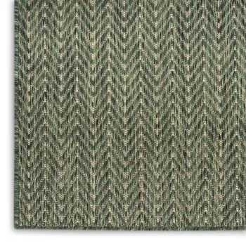 6' X 9' Green Geometric Indoor Outdoor Area Rug