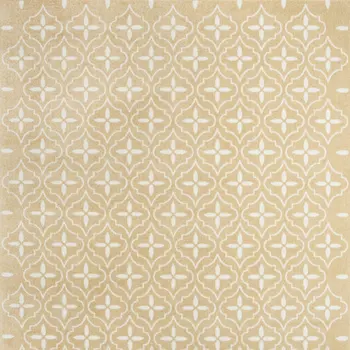6' X 9' Beige And Ivory Geometric Indoor Outdoor Area Rug