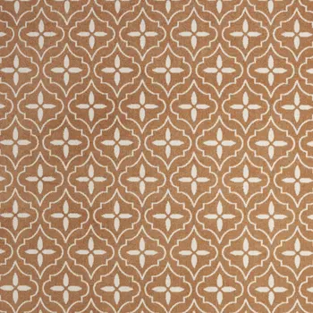6' X 9' Copper Geometric Indoor Outdoor Area Rug