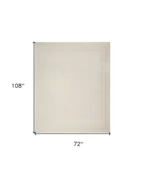 6' X 9' Ivory And Gold Indoor Outdoor Area Rug