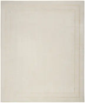 6' X 9' Ivory And Gold Indoor Outdoor Area Rug