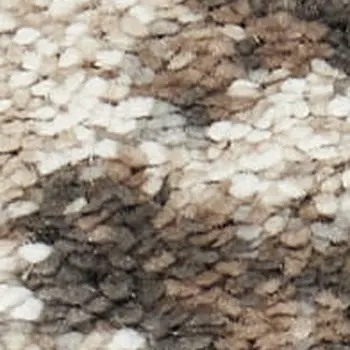 7' Gray Abstract Power Loom Runner Rug