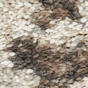 7' Gray Abstract Power Loom Runner Rug