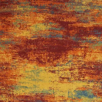 7' X 10' Flame Abstract Indoor Outdoor Area Rug