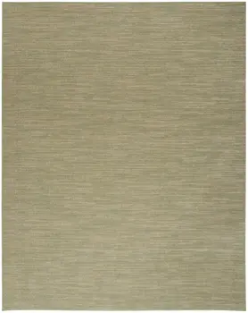 7' X 10' Green And Gold Abstract Indoor Outdoor Area Rug