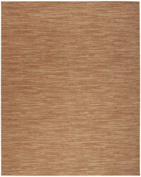 7' X 10' Rust Abstract Indoor Outdoor Area Rug