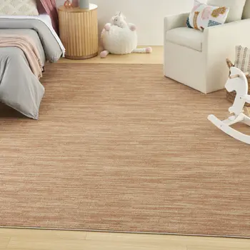 7' X 10' Rust Abstract Indoor Outdoor Area Rug