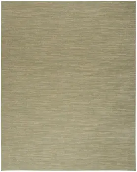 8' X 10' Green And Gold Abstract Indoor Outdoor Area Rug