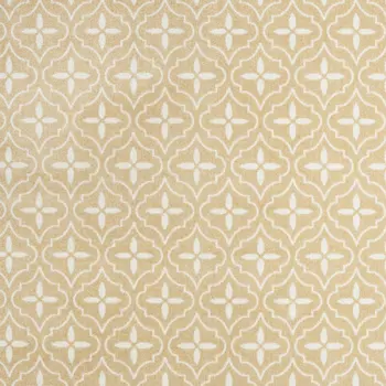 8' X 10' Beige And Ivory Geometric Indoor Outdoor Area Rug