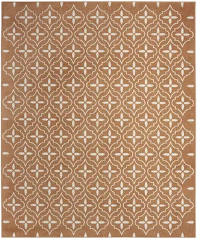 8' X 10' Copper Geometric Indoor Outdoor Area Rug