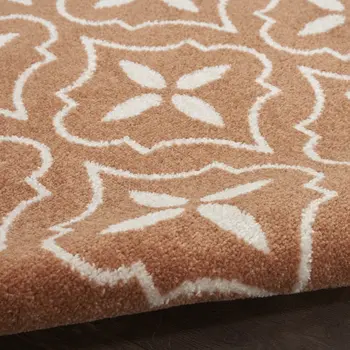 8' X 10' Copper Geometric Indoor Outdoor Area Rug