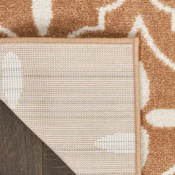 8' X 10' Copper Geometric Indoor Outdoor Area Rug