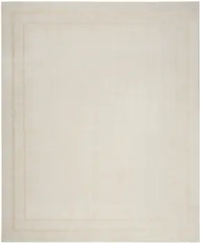 8' X 10' Ivory And Gold Indoor Outdoor Area Rug