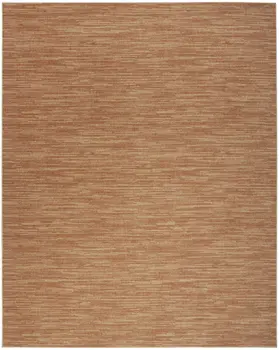 9' X 12' Rust Abstract Indoor Outdoor Area Rug
