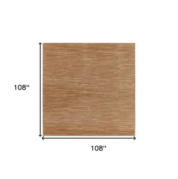 9' Rust Square Abstract Indoor Outdoor Area Rug