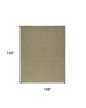 9' X 12' Green Geometric Indoor Outdoor Area Rug