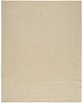 9' X 12' Natural Geometric Indoor Outdoor Area Rug
