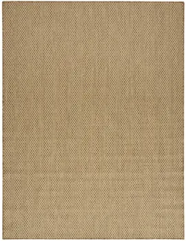 9' X 12' Tan Geometric Indoor Outdoor Area Rug